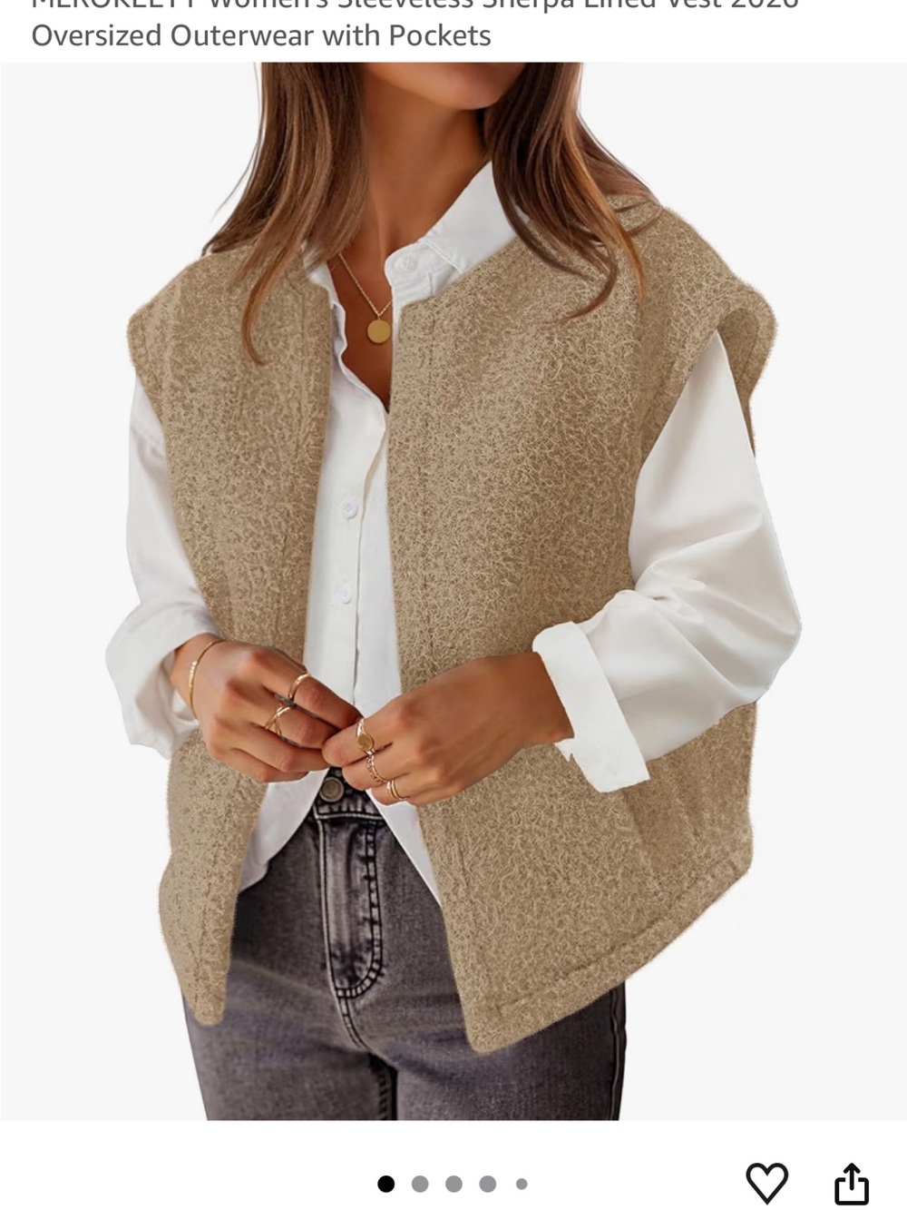 Cozy Taupe Sherpa Sleeveless Vest - Effortless Layering